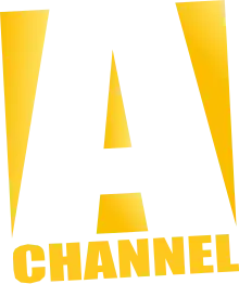  A yellow rectangle with a big, bold A cut out of it. Beneath is the word CHANNEL in a thick, compressed sans serif.