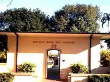 Building at entrance to cemetery