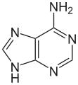 Chemical structure of adenine