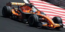 Adrian Sutil driving for Spyker F1 at the 2007 Brazilian Grand Prix