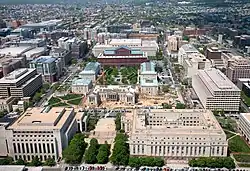 Aerial view of Judiciary Square