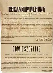 Announcement by the Chief of SS and Police 5.09.1942—Death penalty for Poles offering any help to Jews