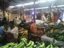 A picture of a traditional market place in Africa.