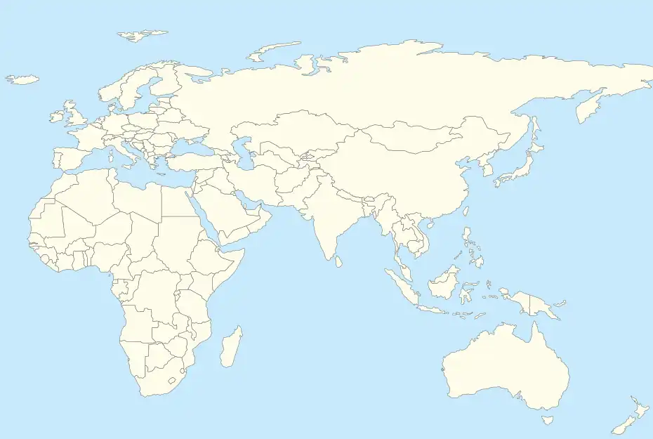 Location of the Caspian Sea in the world