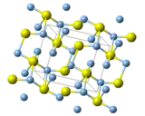 Ball-and-stick model of silver sulfide