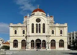 Front view of the cathedral of St. Minas Heraklion