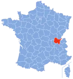 Location of Ain in France