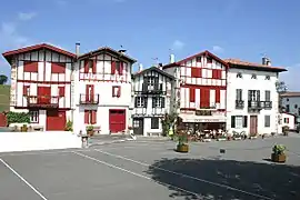 The town square in Ainhoa