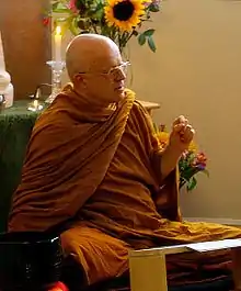 A Theravadin Buddhist monk in USA