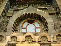 Decorative ogee arches (gavaksha) in Ajanta Caves