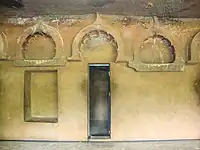 Chaitya arch motif in a vihara at Ajanta