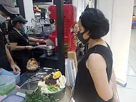 Cendol Melaka with Durian selling in Johor Bahru, Malaysia Shopping Mall