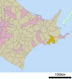 Location of Akkeshi in Hokkaido (Kushiro Subprefecture)