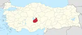 Location of the province within Turkey