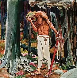 Regretful Kullervo by Gallen-Kallela, 1918