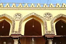 Detail of the keel arches and stucco decoration