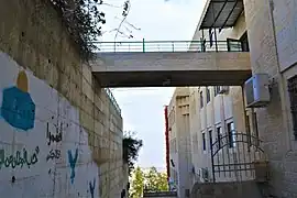 A pathway crossbridge on the campus