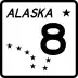 Alaska Route 8 marker