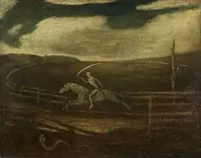 The Race Track (Death on a Pale Horse) (1895–1910), oil on canvas, 28.25 x 35.25. Cleveland Museum of Art