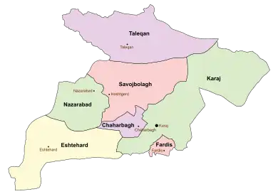 Counties of Alborz