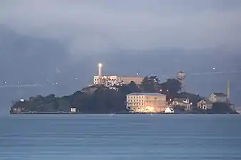 Alcatraz at dawn on San Francisco Bay