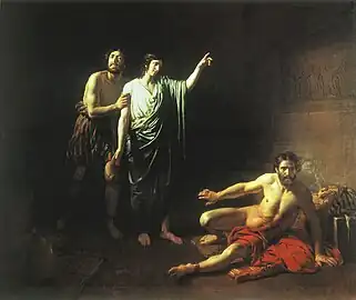 Joseph interprets the butler's and the baker's dreams, 1827