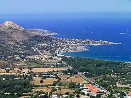 A general view of Algajola, seen from Corbara