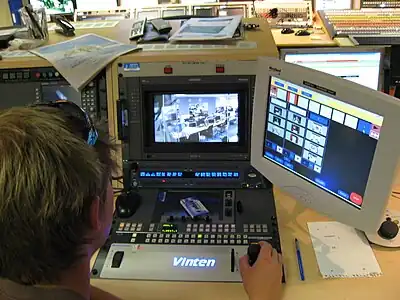 A Vinten remote pan tilt zoom camera controller at the Al Jazeera studios in London, United Kingdom (August 2007).