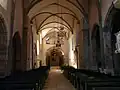 The nave of the church, view towards the west portal