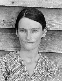 Walker Evans, Allie Mae Burroughs, Wife of a Cotton Sharecropper, Hale County, Alabama, 1936.