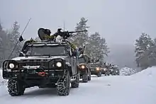 Iveco LMV convoy.