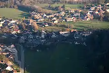 An aerial view of Allonzier-la-Caille