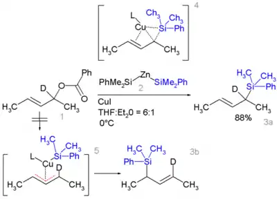 Allylic substitution forming an allyl silane