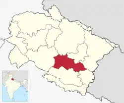 Location in Uttarakhand