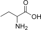 Skeletal formula of α-aminobutanoic acid