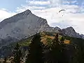 The Alpspitze and paragliders