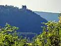 View of the Altenbaumburg across the dale