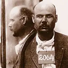 Burt Alvord at the prison in 1904.