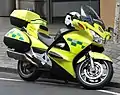 A Honda ST series motorcycle ambulance operated by the London Ambulance Service