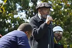 Writer Amiri Baraka (formerly known as Leroi Jones) in San Antonio Park, Oakland, California in 2007.