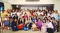 Church members exhibiting assorted fashion trends. Amman, 1998.