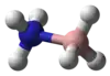 Ball and stick model of ammonia borane