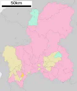 Location of Anpachi in Gifu Prefecture