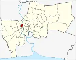 District location in Bangkok