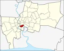 District location in Bangkok