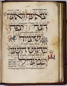 Amsterdam Machzor, written in Cologne c. 1250, is one of the earliest illuminated manuscripts of Ashkenazi origin.