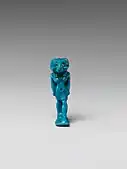 Amulet of Khnum, of the Ptolemaic Period, made of faience.