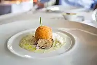 Amuse-bouche served at a French restaurant