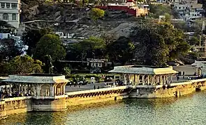 Baradari (pavilions) on Lake Anasagar