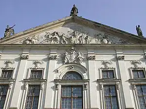 Pediment: Triumph of Marcus Valerius Corvinus by Andreas Schlüter